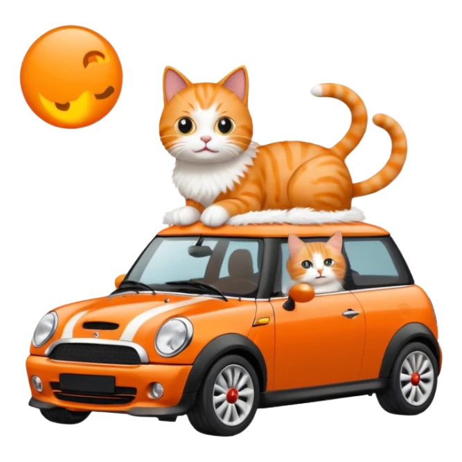 mini cooper cat sticker