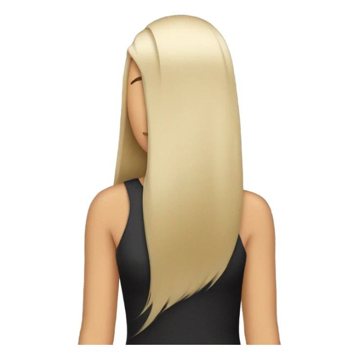 Straight hair sticker