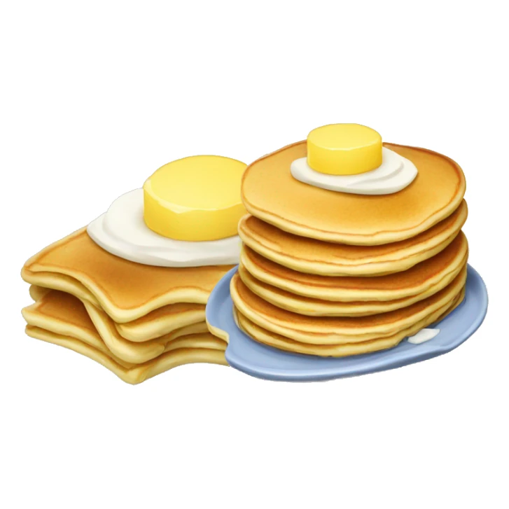 pancakes with butter and pancakes without butter sticker