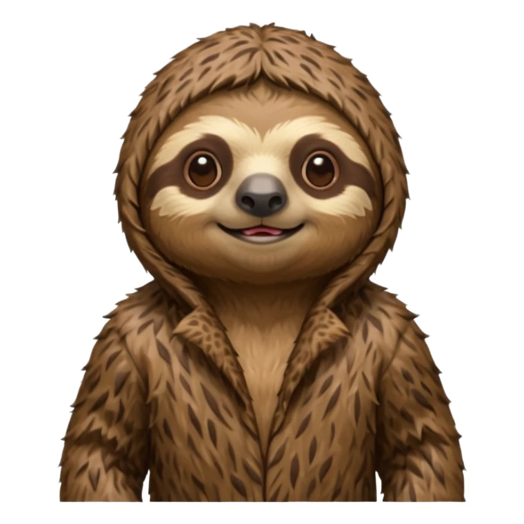 ancient sloth wear animal skin clothes sticker