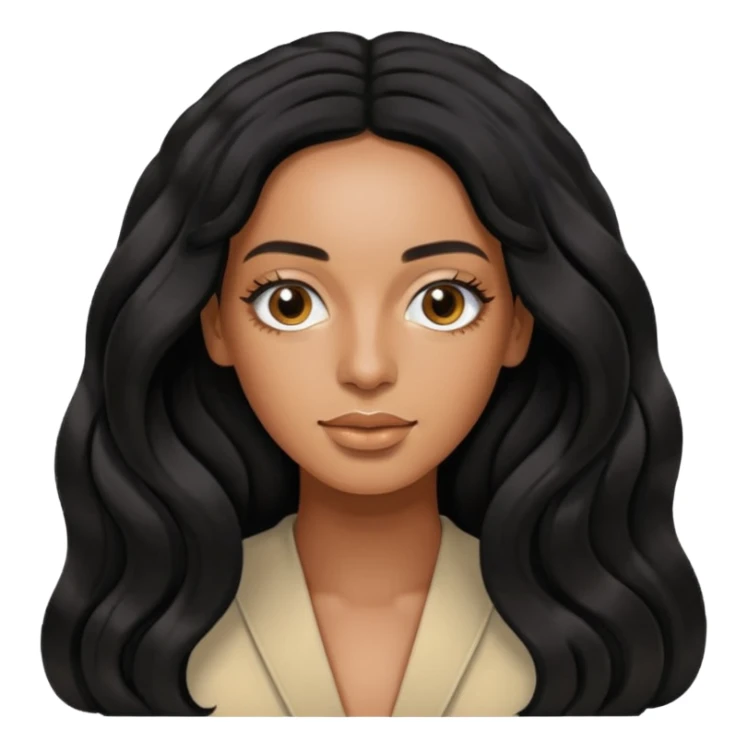 Solange with long hair sticker