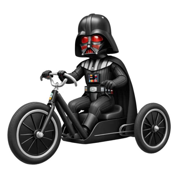 Darth Vader racing retro cyclekart with advanced suspension and steering system  sticker