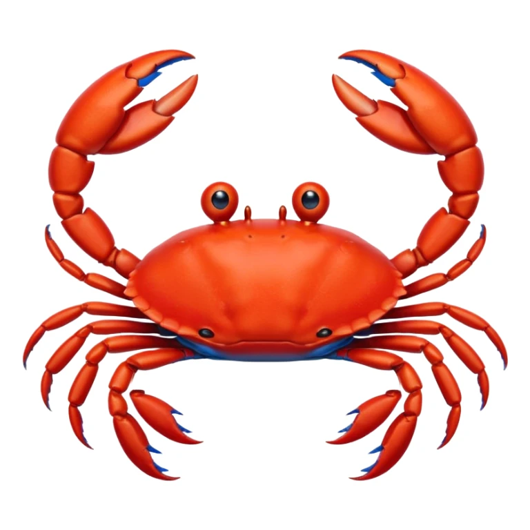 red crab and blue sprut are friends sticker