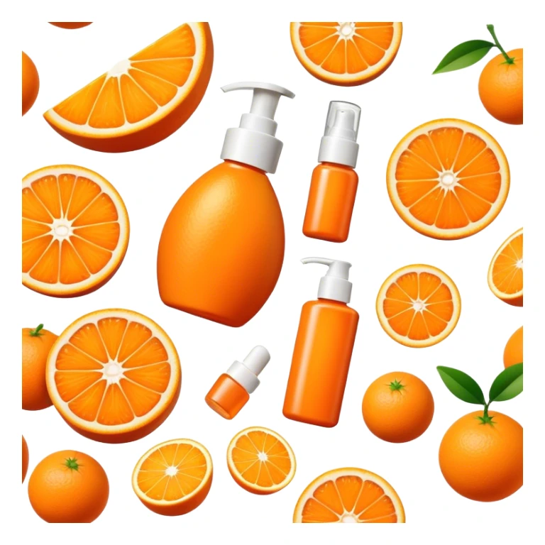 Orange skincare products sticker