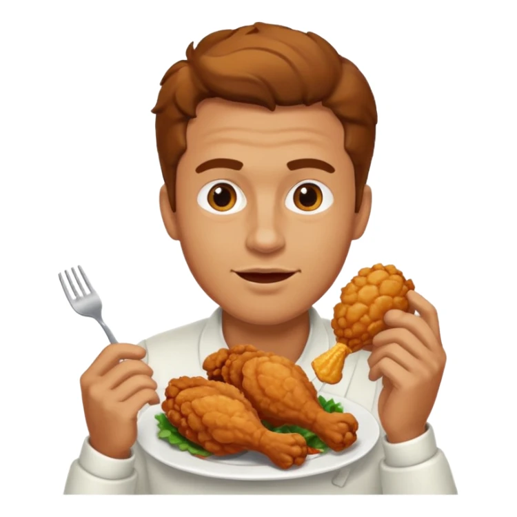
man enjoying a plate of chicken sticker