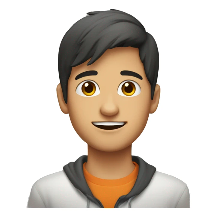 Adolescente moreno con raya en la ceja  izquiizq sticker