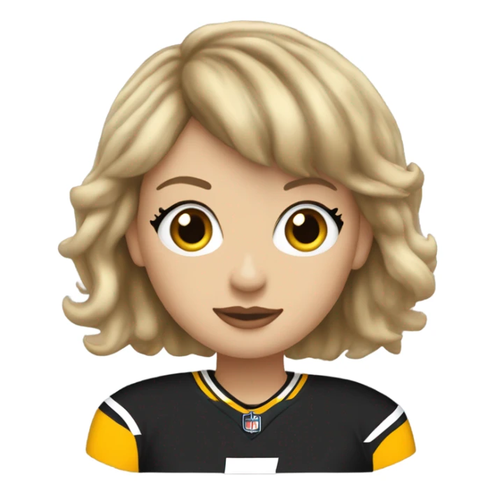 taylor-swift-in-nfl-steelers-jersey sticker