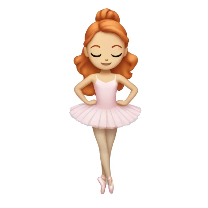Ballerina with ginger hair sticker