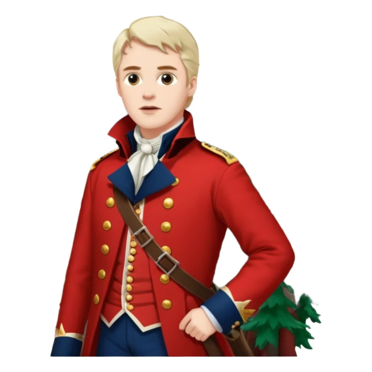 Loyalist Patrick Ferguson at the Revolutionary war Battle of Kings Mountain, with Wolves around him. sticker