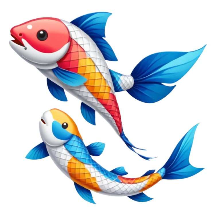 Koinobori, many koi kite sticker