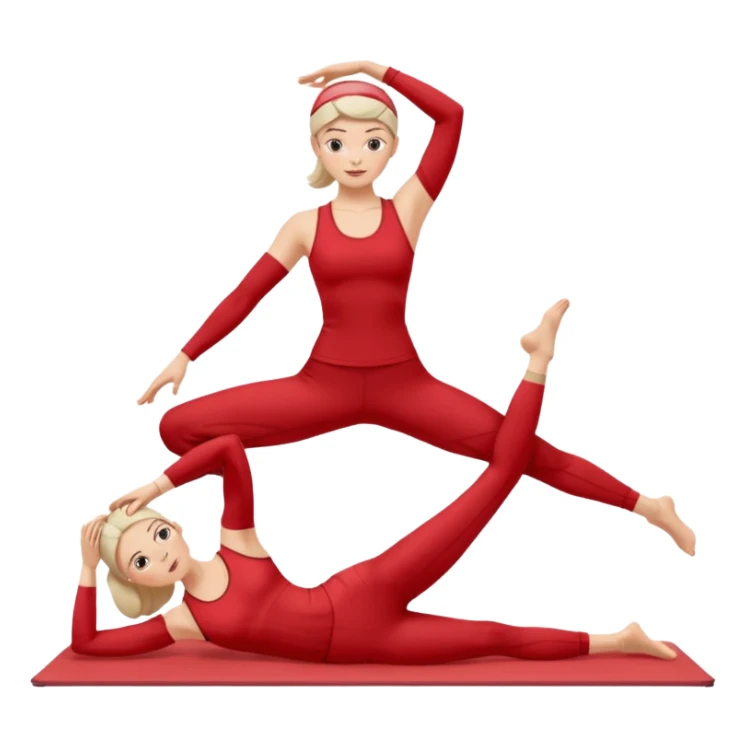 Red clothes pilates princess sticker