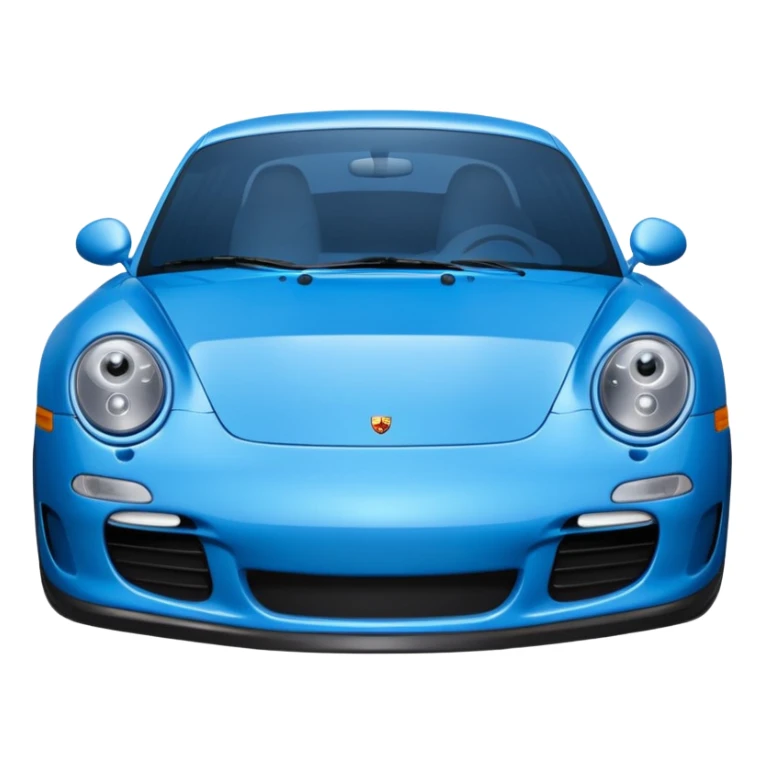 2004 blue porsche carrera with eyes sticker