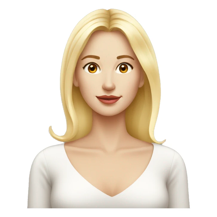 Woman European type blonde elegant sticker