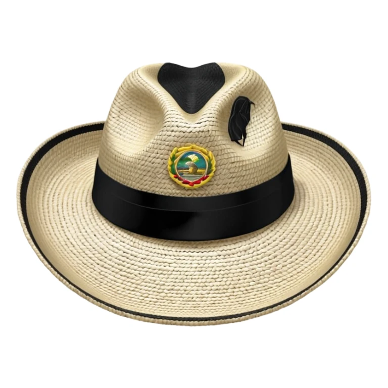 Colombian Sombrero Voltiao black and white sticker
