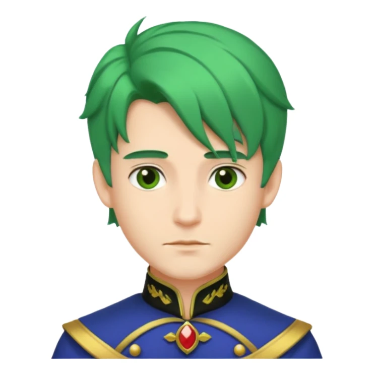 royal prince with green hair sticker