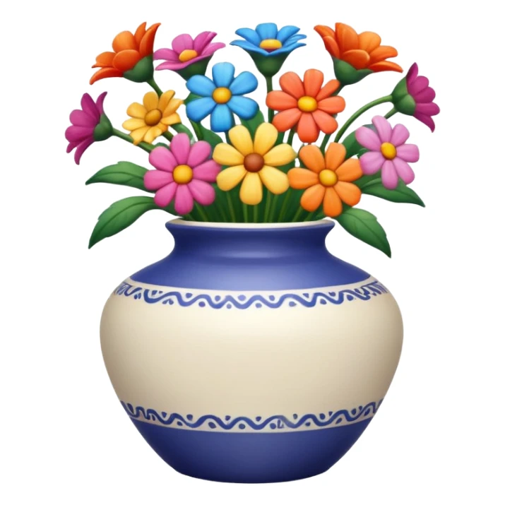 Beautiful vase with flowers in it  sticker