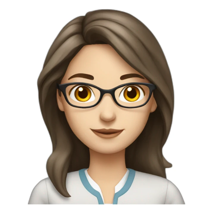 English teacher girl white brunette sticker