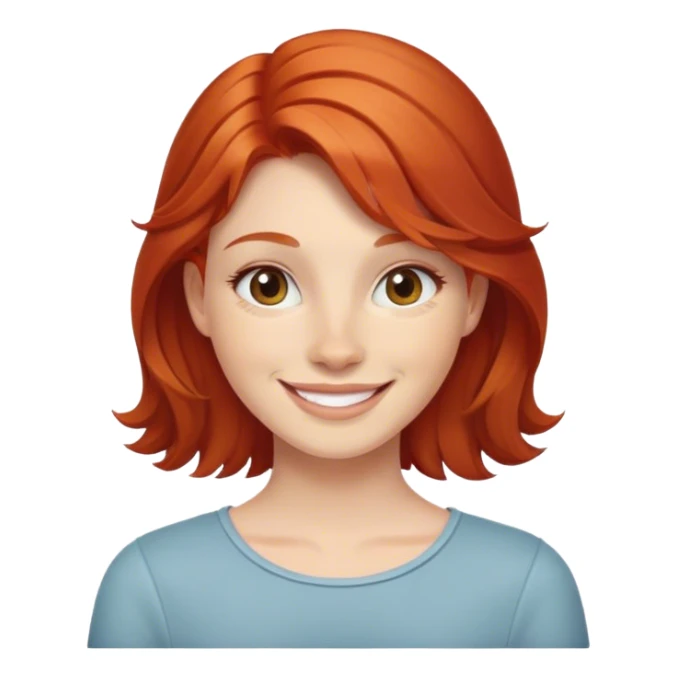 Redhead smile sticker