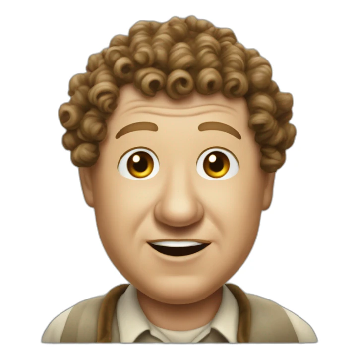 Curly Howard of the three stooges sticker