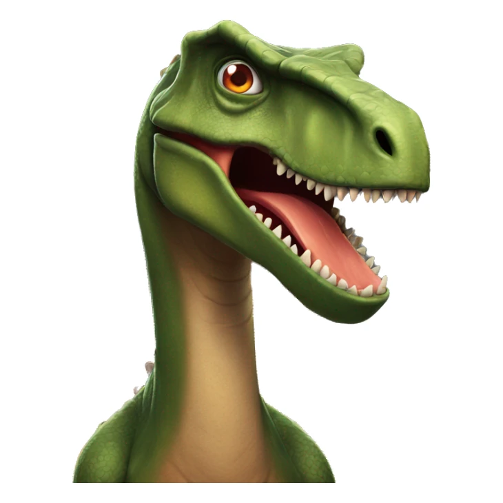 dinosaur is angry in the eyes of fire sticker