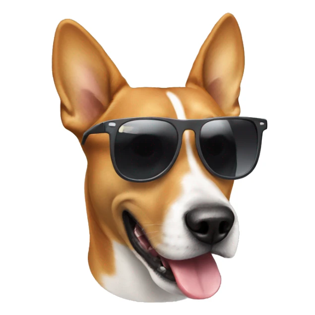 Dog eating sunglasses sticker