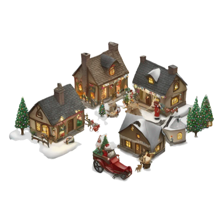 christmas village  sticker