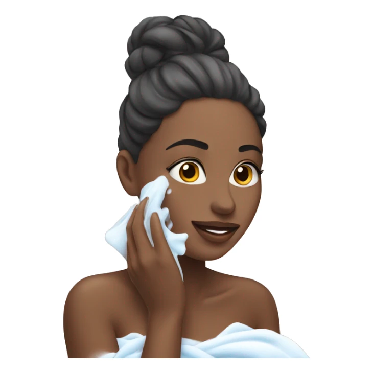 beautiful woman washing her face sticker