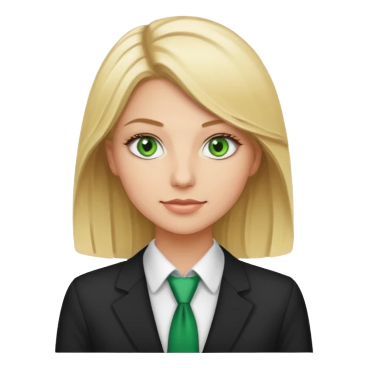 blonde real estate broker, 20 years old, green eyes sticker