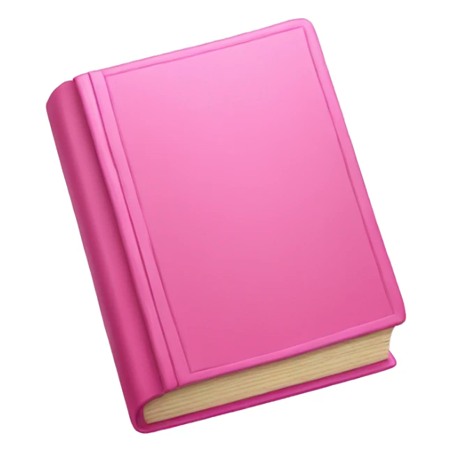 Pink book sticker