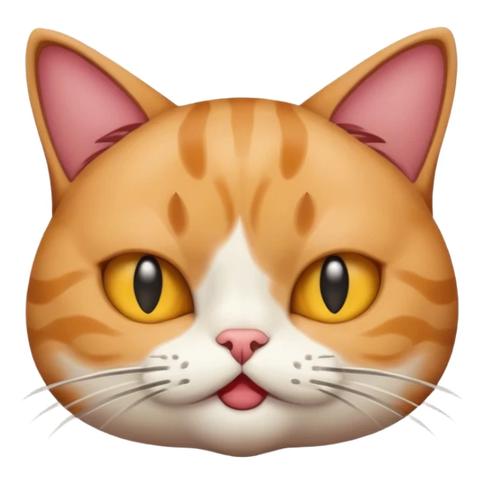 a cat that is out of its mi sticker