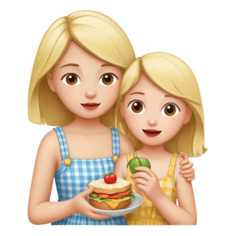 A girl eating a girl  sticker