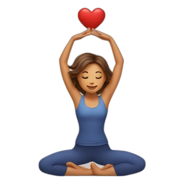 Yoga heart sticker