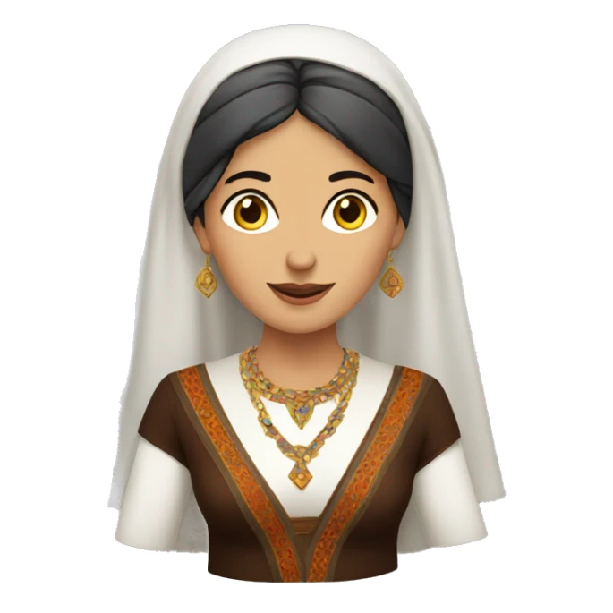 armenian woman with armenian traditional traz sticker