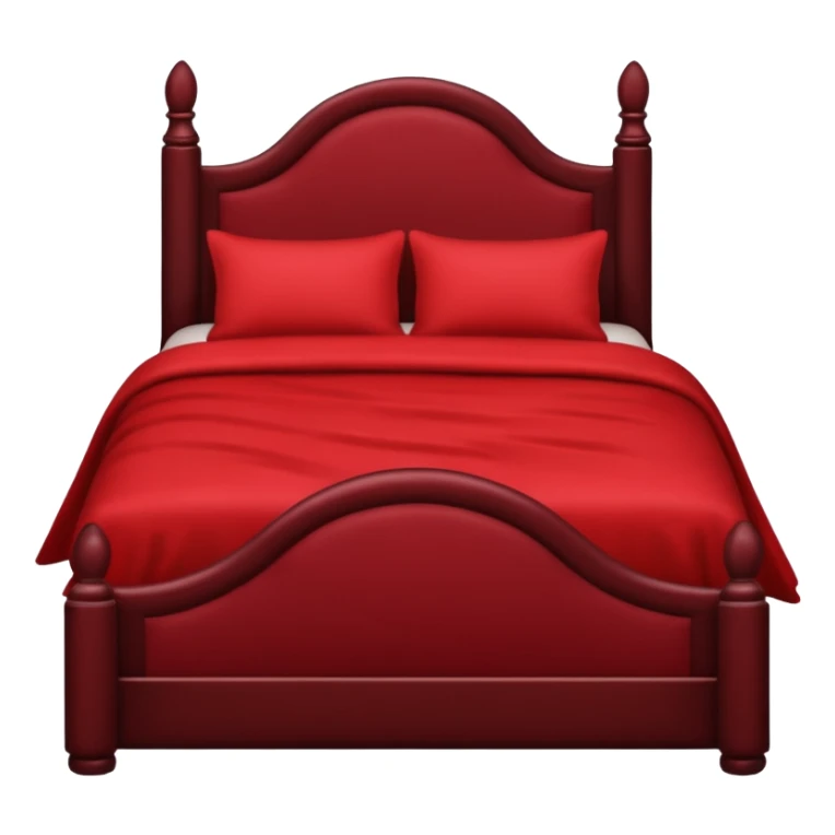 dark red bed emoji sticker