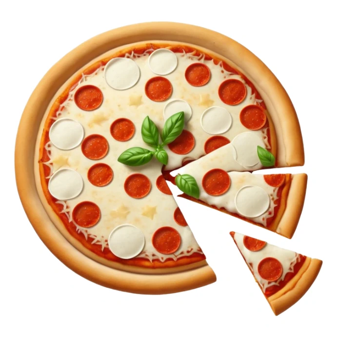 Una scritta Polvere di stelle fatta a pizza sticker