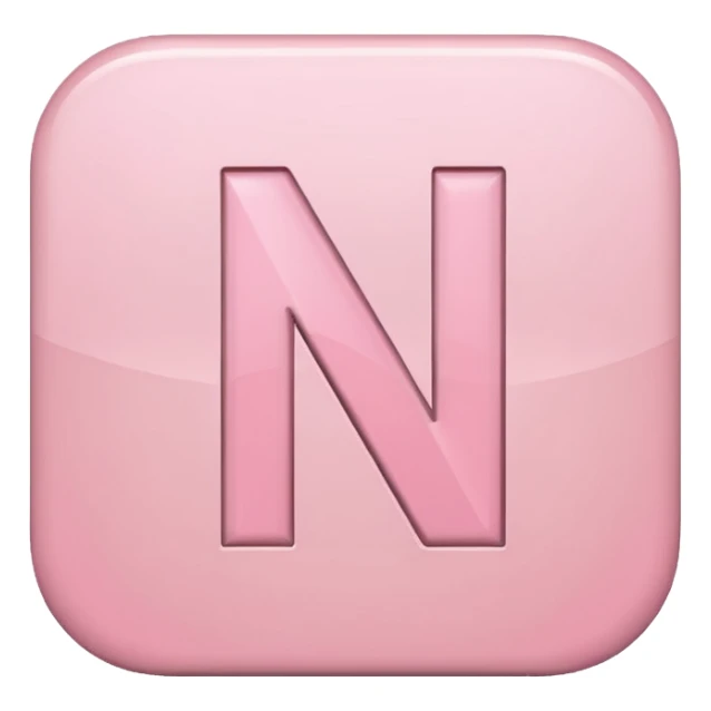 Netflix aesthetic "N" logo in pastel pink sticker