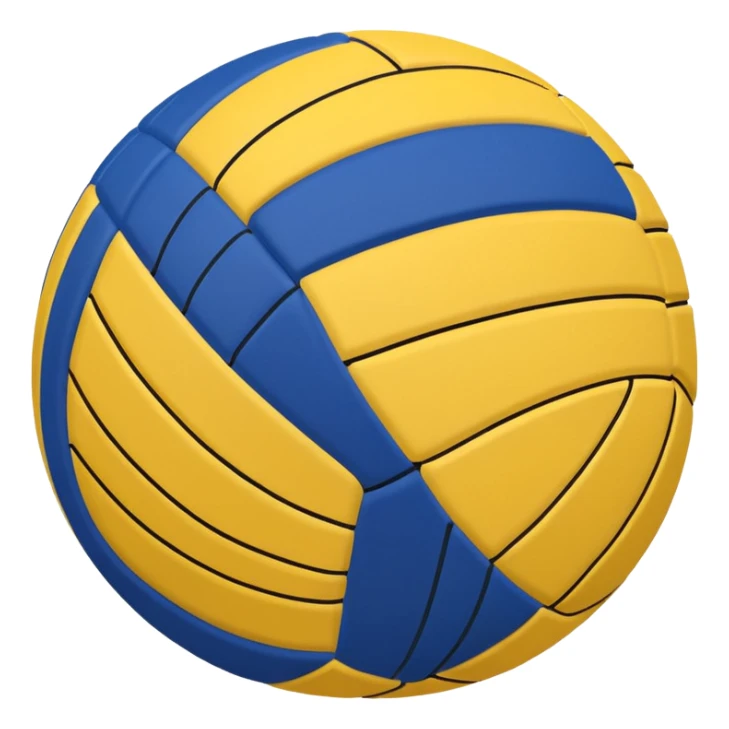 Pelota de voley azul amarillo y blanco sticker