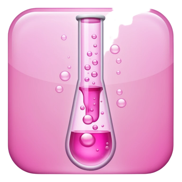 pink liquid in test tube simple bubbling sticker