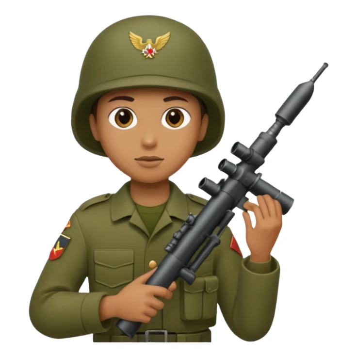 
solder with anti-tank missile system sticker