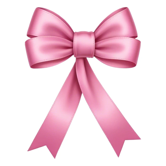 Tied pink ribbon sticker