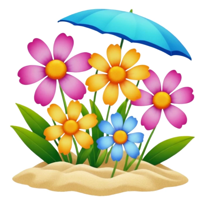 Hazme un 😦 que sean como flores de playa, muy Aesthetic sticker