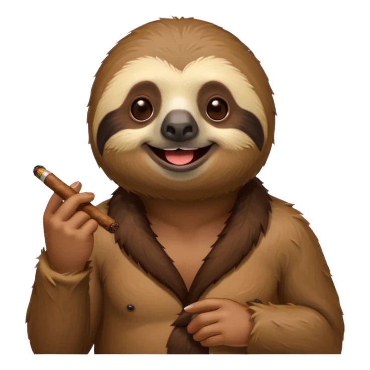 Un perezoso fumando sticker