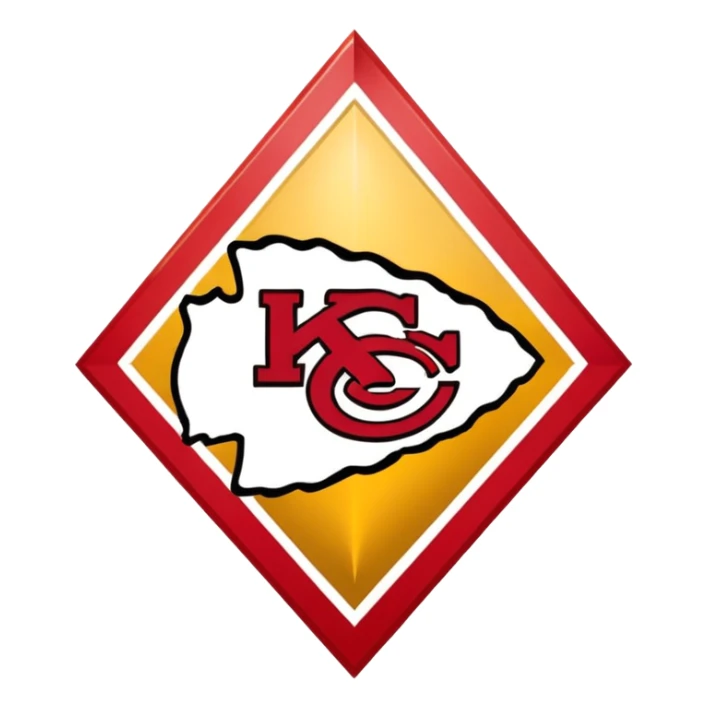 Kansas City Chiefs Logo Just the Arrowhead No background sticker