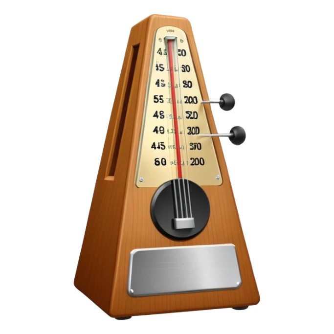classic wooden metronome with swinging arm sticker