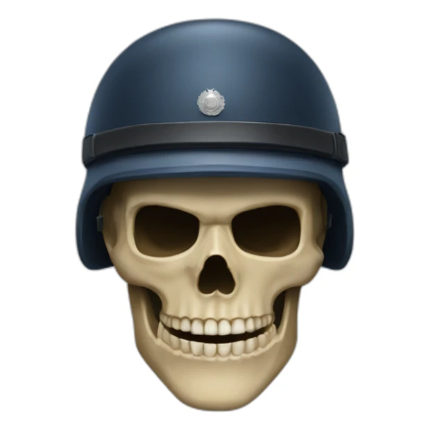military skull helmet policeman sticker