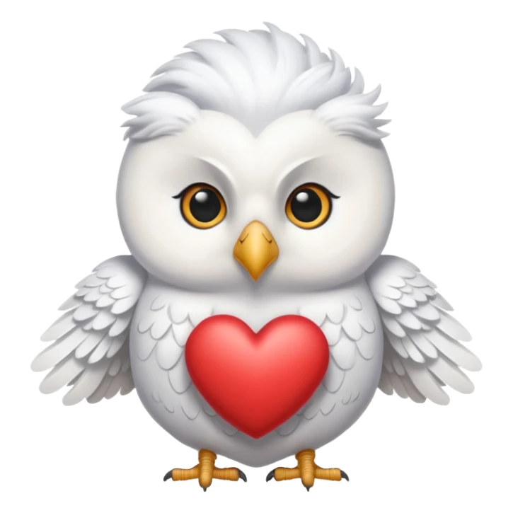 Hedwig heart sticker