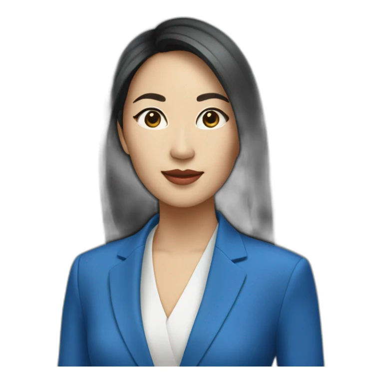 posh-asian-woman-with-blue-suit sticker