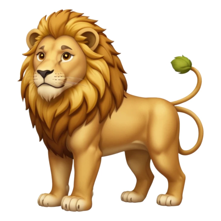 High resolution of   realistic full body lion without distorted , no extra hybrid sticker
