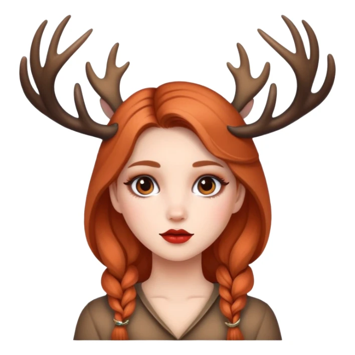 Girly deer with a lot of make up  sticker
