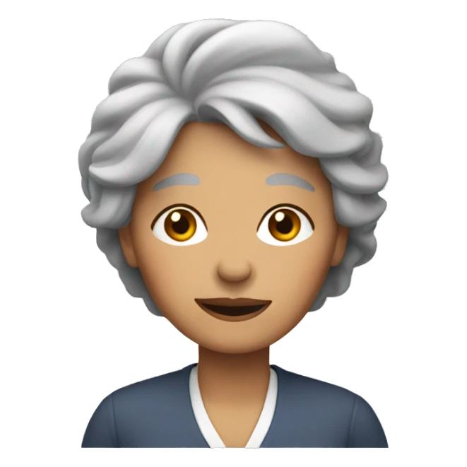 Older woman with gray hair sticker